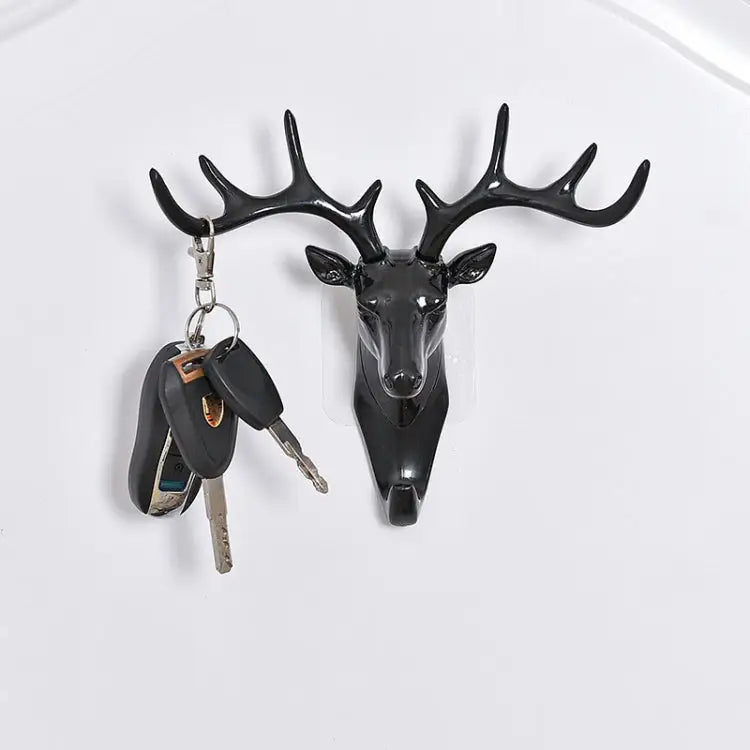 Creative Three-dimensional Multifunctional Deer Head Animal Decorative Hook Coat Hook Retro Clothes Hanging Creative