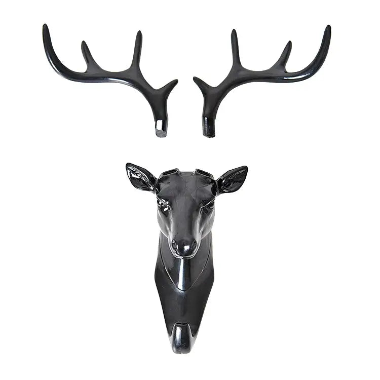 Creative Three-dimensional Multifunctional Deer Head Animal Decorative Hook Coat Hook Retro Clothes Hanging Creative