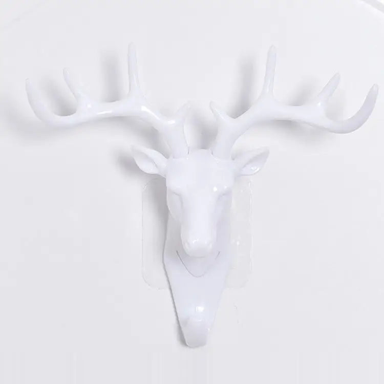 Creative Three-dimensional Multifunctional Deer Head Animal Decorative Hook Coat Hook Retro Clothes Hanging Creative