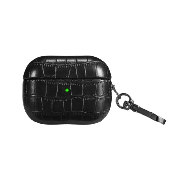 Crocodile Texture Earphone Protective Case For AirPods 4 For AirPods Pro 2 For AirPods 3 - For AirPods 4 / Black