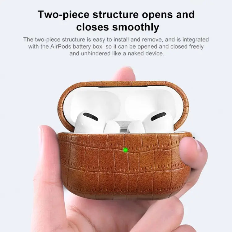 Crocodile Texture Earphone Protective Case For AirPods 4 For AirPods Pro 2 For AirPods 3 - Apple Accessories