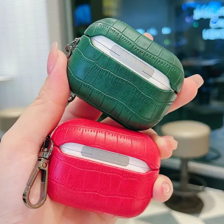 Crocodile Texture Earphone Protective Case For AirPods Pro - Apple Accessories