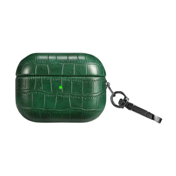 Crocodile Texture Earphone Protective Case For AirPods Pro - For AirPods Pro / Dark Green - Apple Accessories