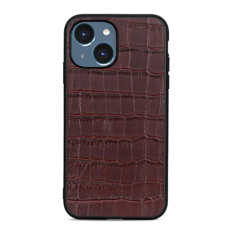 Crocodile Texture Genuine Leather Phone Case For iPhone 14 For iPhone 14 Plus For iPhone 14 Pro For iPhone 14 Pro Max