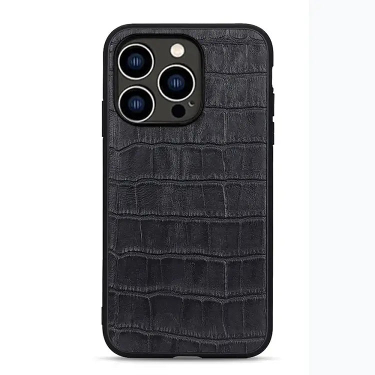 Crocodile Texture Genuine Leather Phone Case For iPhone 14 For iPhone 14 Plus For iPhone 14 Pro For iPhone 14 Pro Max