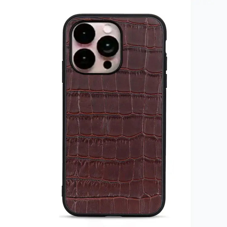Crocodile Texture Genuine Leather Phone Case For iPhone 14 For iPhone 14 Plus For iPhone 14 Pro For iPhone 14 Pro Max