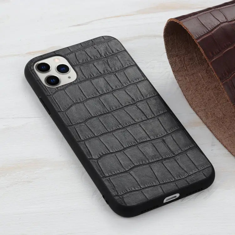 Crocodile Texture Genuine Leather Protective Case For iPhone 11 For iPhone 11 Pro For iPhone 11 Pro Max For iPhone 12