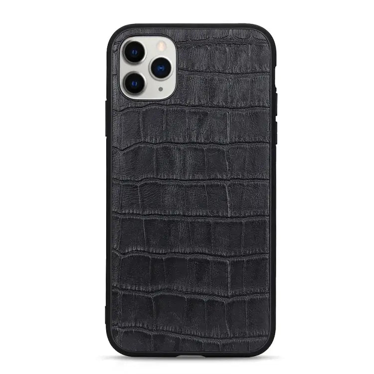 Crocodile Texture Genuine Leather Protective Case For iPhone 11 For iPhone 11 Pro For iPhone 11 Pro Max For iPhone 12