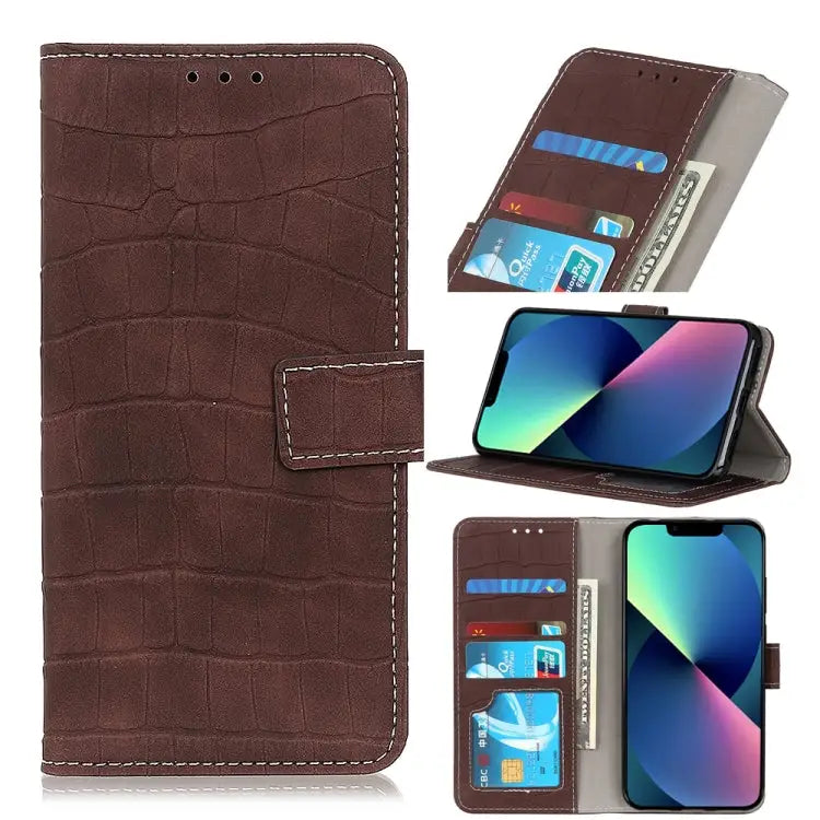 Crocodile Texture Horizontal Flip Leather Case with Holder & Card Slots & Wallet For iPhone 13 mini For iPhone 13