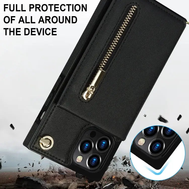 Cross-body Zipper Square Phone Case with Holder For iPhone 14 For iPhone 14 Plus For iPhone 14 Pro For iPhone 14 Pro