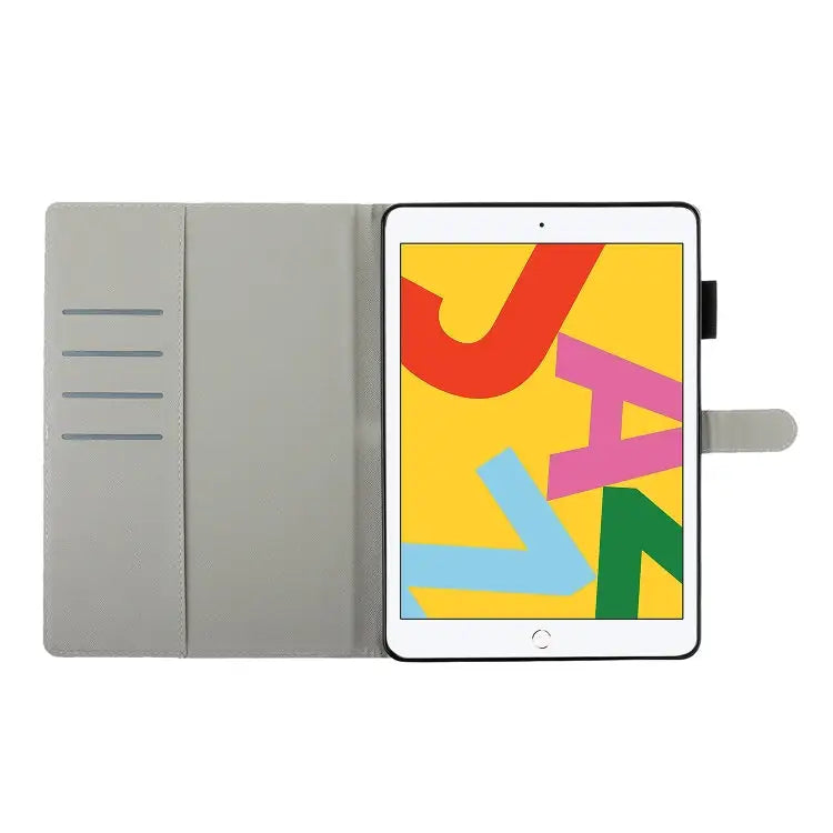 Cross Texture Painted Horizontal Leather Case with Sleep / Wake-up Function & Card Slot & Holder & Wallet For iPad 10.2