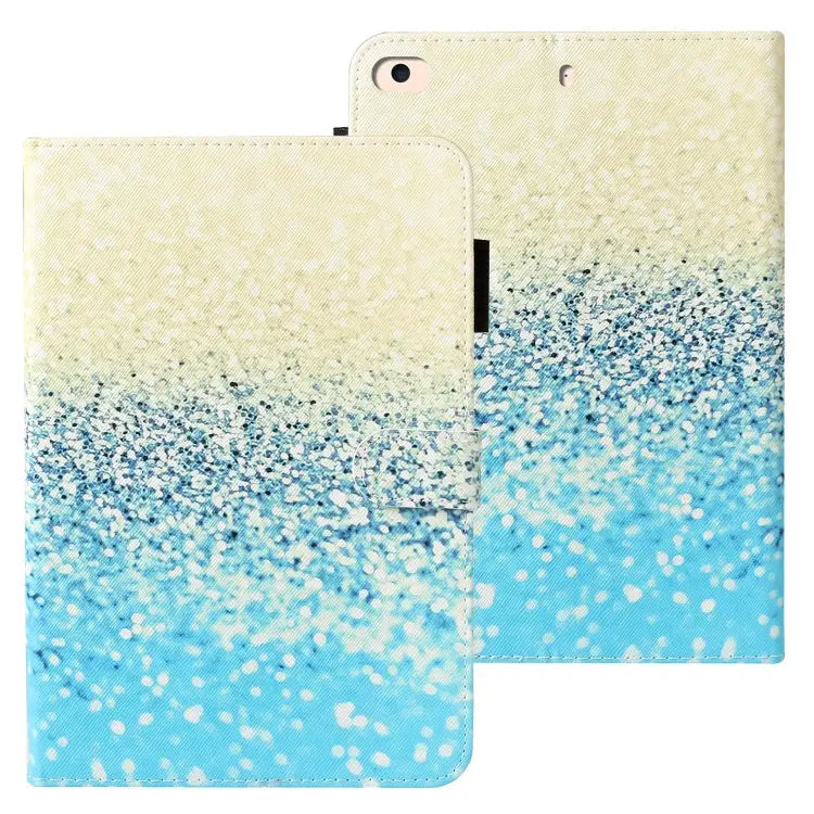 Cross Texture Painted Horizontal Leather Case with Sleep / Wake-up Function & Card Slot & Holder & Wallet For iPad 9.7