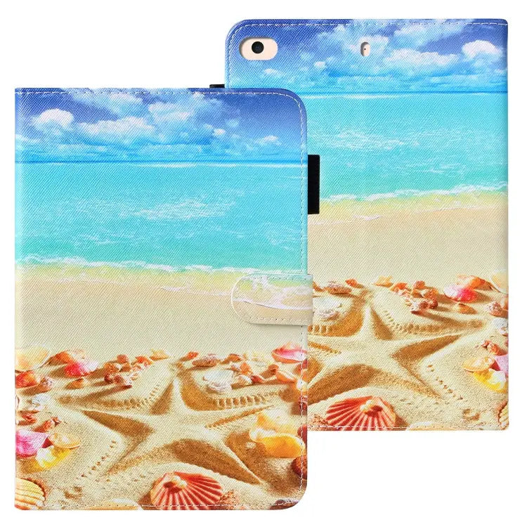 Cross Texture Painted Horizontal Leather Case with Sleep / Wake-up Function & Card Slot & Holder & Wallet For iPad 9.7