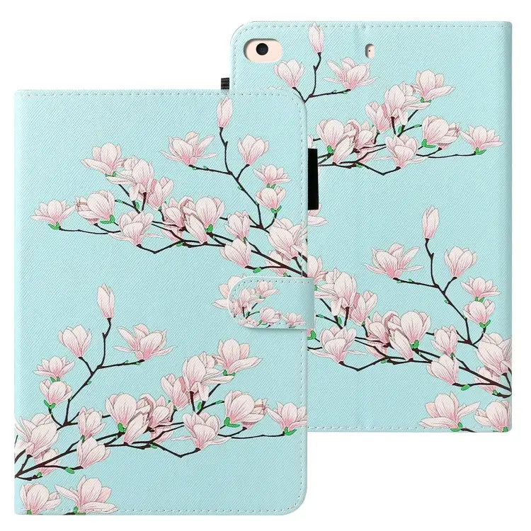 Cross Texture Painted Horizontal Leather Case with Sleep / Wake-up Function & Card Slot & Holder & Wallet For iPad 9.7