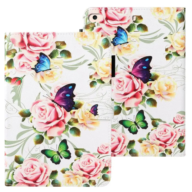 Cross Texture Painted Horizontal Leather Case with Sleep / Wake-up Function & Card Slot & Holder & Wallet For iPad 10.2