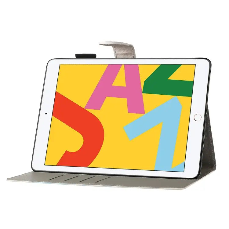 Cross Texture Painted Horizontal Leather Case with Sleep / Wake-up Function & Card Slot & Holder & Wallet For iPad 10.2
