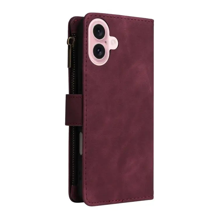Crossbody Multi-card Slot Wallet Zipper Leather Phone Case For iPhone 16 For iPhone 15 Pro Max For iPhone 15 Pro