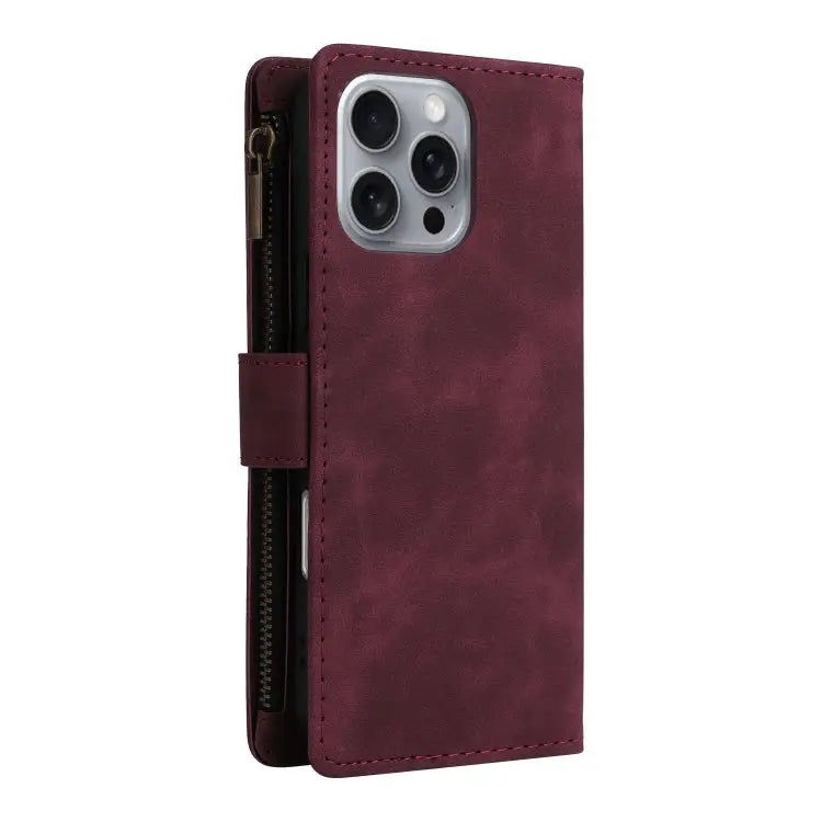 Crossbody Multi-card Slot Wallet Zipper Leather Phone Case For iPhone 16 Pro Max For iPhone 16 Pro For iPhone 16 Plus