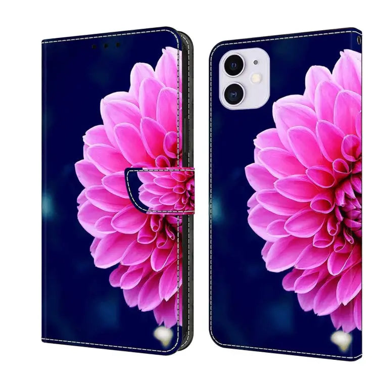 Crystal 3D Shockproof Protective Leather Phone Case For iPhone 11 - For iPhone 11 / Pink Petals