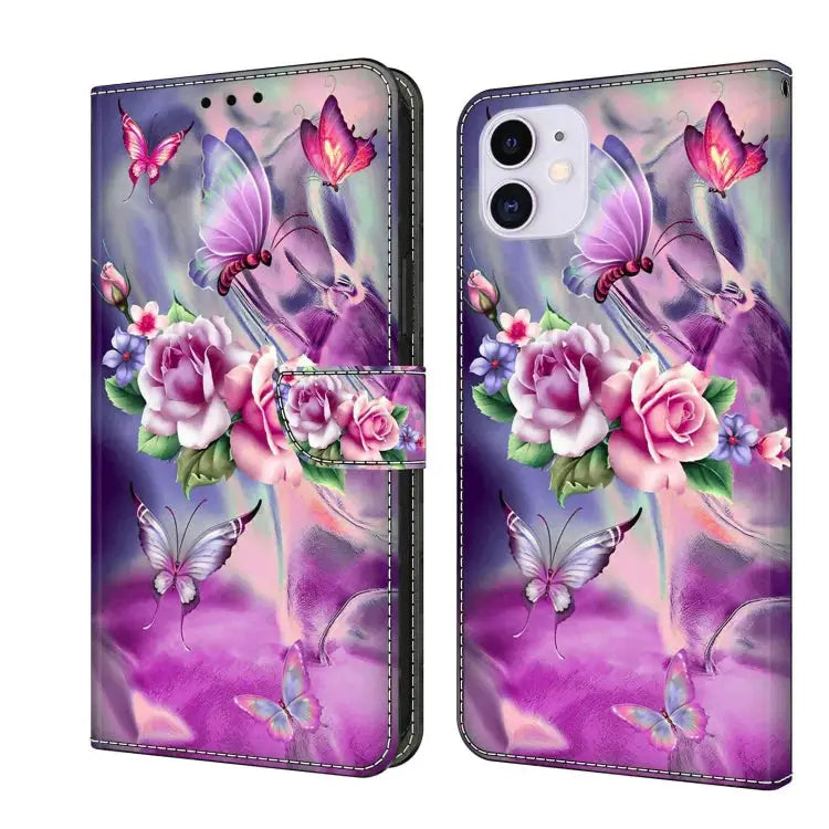 Crystal 3D Shockproof Protective Leather Phone Case For iPhone 11 - For iPhone 11 / Butterfly