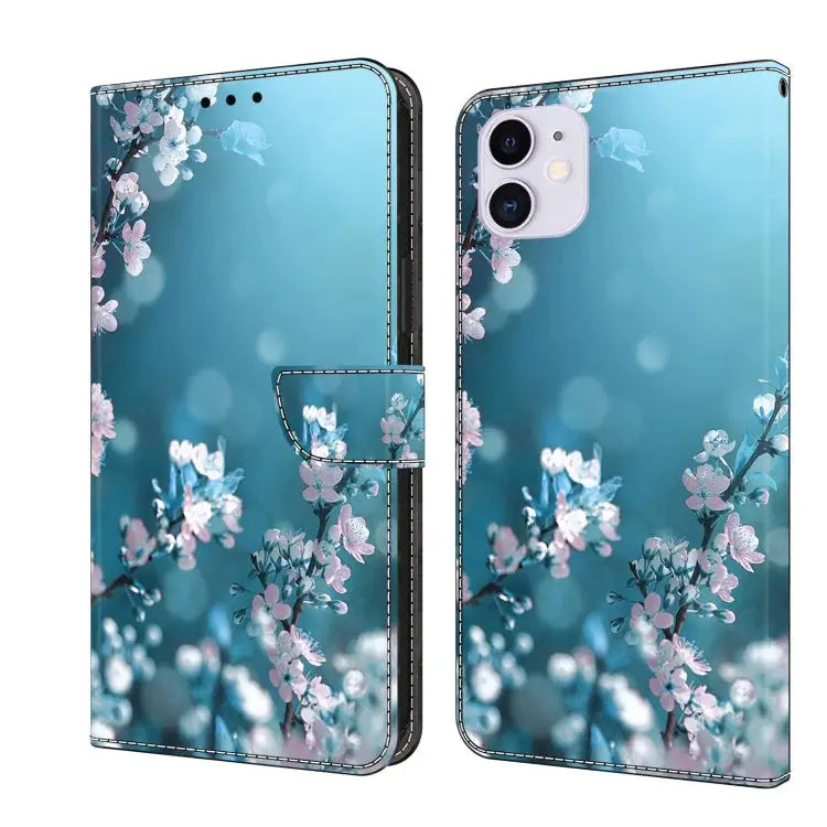 Crystal 3D Shockproof Protective Leather Phone Case For iPhone 11 - For iPhone 11 / Plum Flower