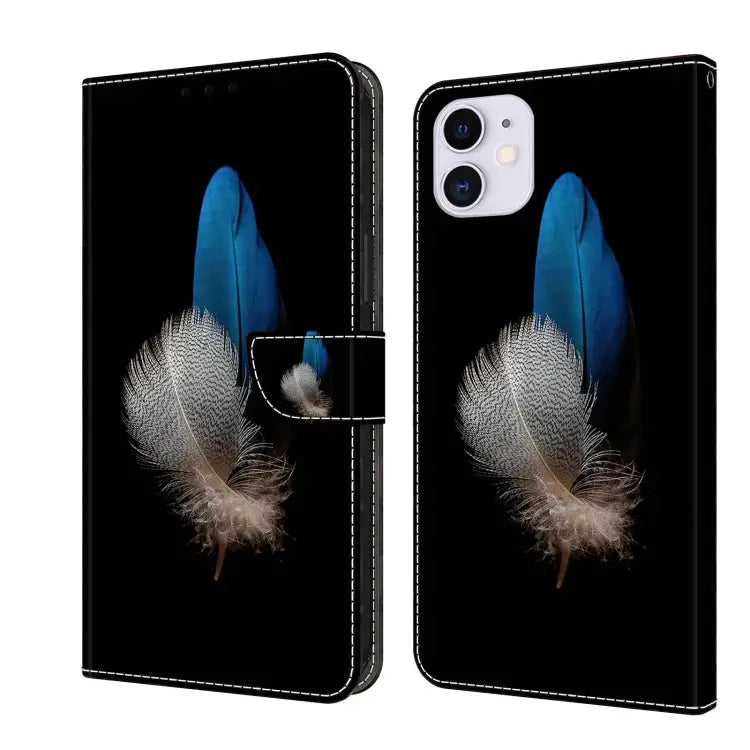 Crystal 3D Shockproof Protective Leather Phone Case For iPhone 11 - For iPhone 11 / Two Branches