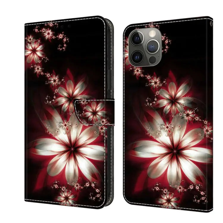 Crystal 3D Shockproof Protective Leather Phone Case For iPhone 11 Pro - For iPhone 11 Pro / Fantastic Flower