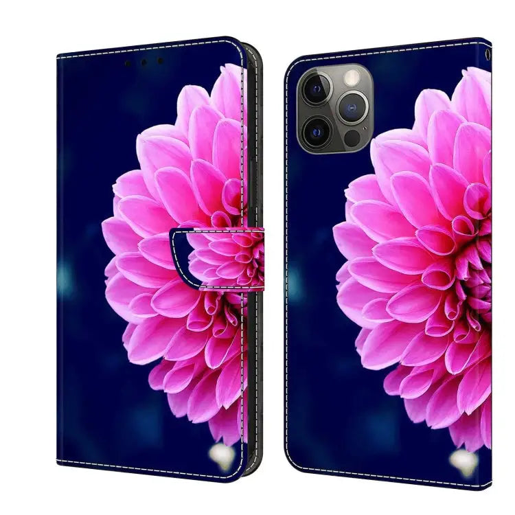 Crystal 3D Shockproof Protective Leather Phone Case For iPhone 11 Pro - For iPhone 11 Pro / Pink Petals