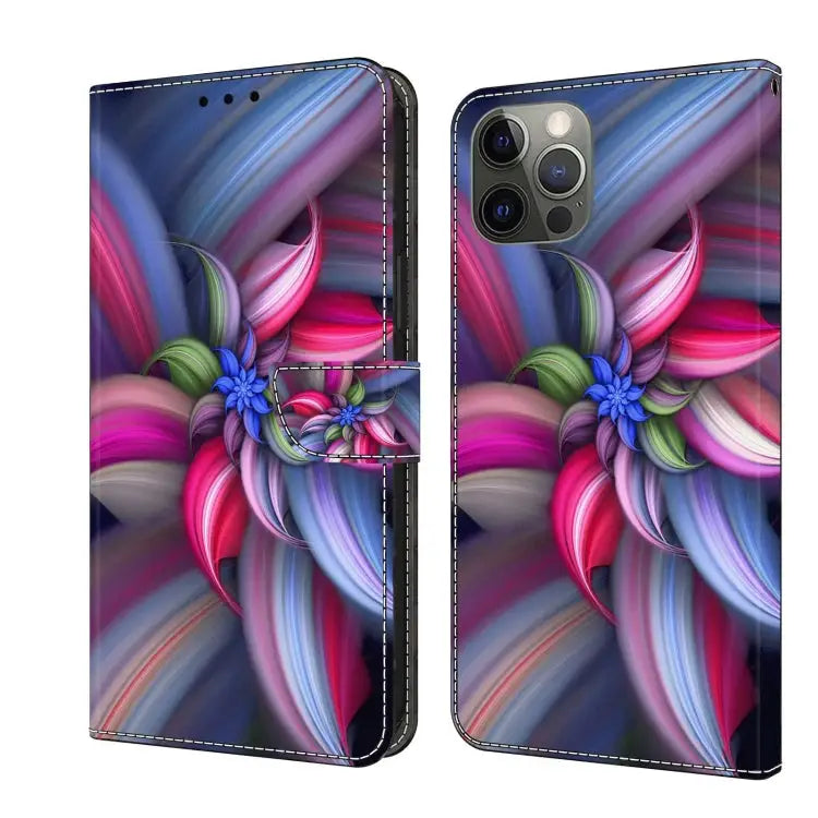 Crystal 3D Shockproof Protective Leather Phone Case For iPhone 11 Pro - For iPhone 11 Pro / Colorful Flower