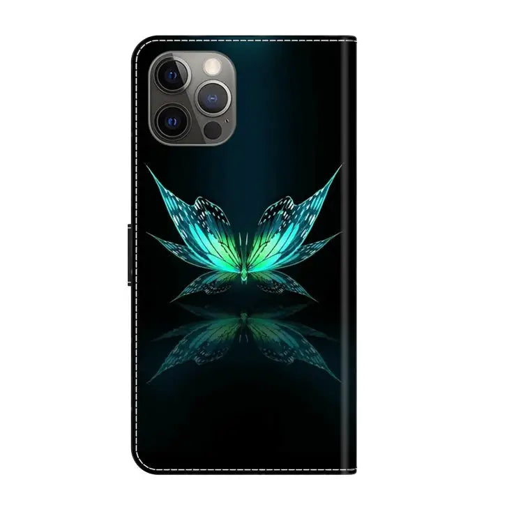 Crystal 3D Shockproof Protective Leather Phone Case For iPhone 12 / 12 Pro