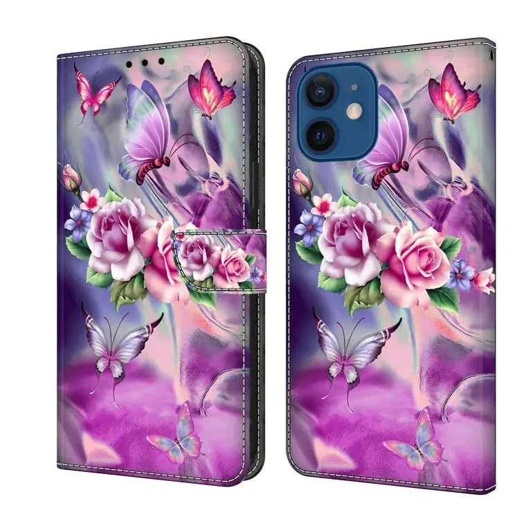 Crystal 3D Shockproof Protective Leather Phone Case For iPhone 12 mini / 13 mini - For iPhone 12 mini / 13 mini