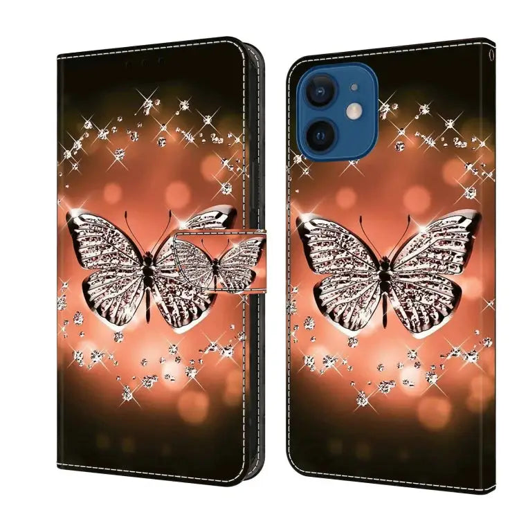 Crystal 3D Shockproof Protective Leather Phone Case For iPhone 12 mini / 13 mini - For iPhone 12 mini / 13 mini