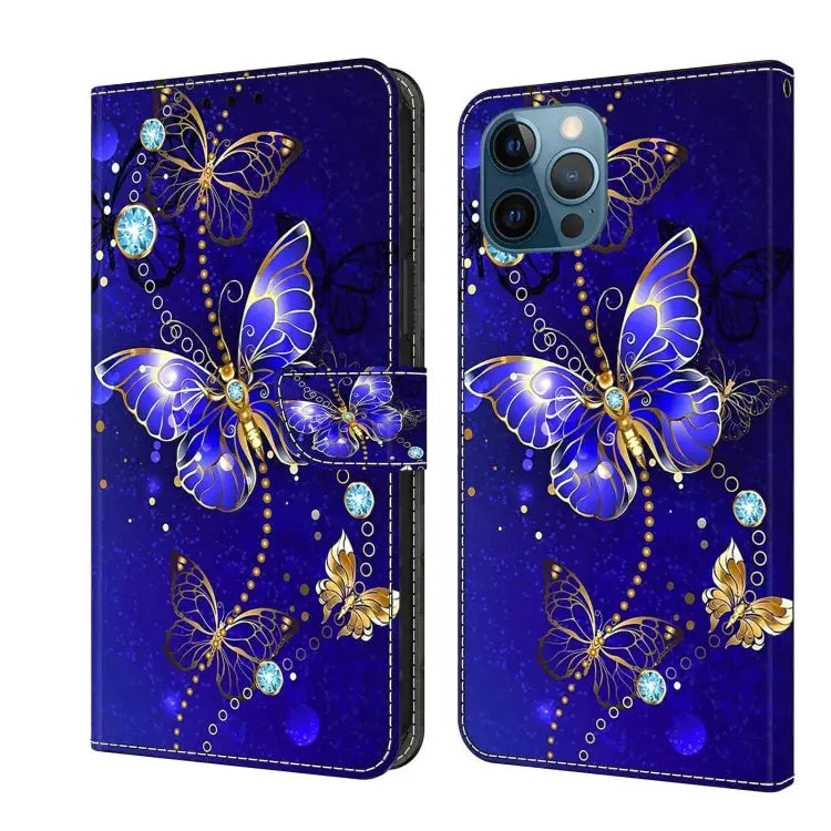 Crystal 3D Shockproof Protective Leather Phone Case For iPhone 12 Pro Max / 13 Pro Max - For iPhone 12 Pro Max / 13 Pro