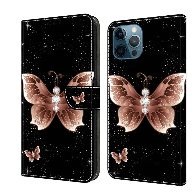 Crystal 3D Shockproof Protective Leather Phone Case For iPhone 12 Pro Max / 13 Pro Max - For iPhone 12 Pro Max / 13 Pro