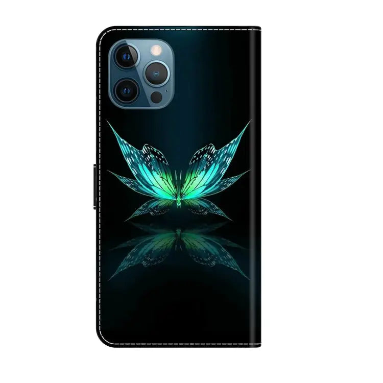 Crystal 3D Shockproof Protective Leather Phone Case For iPhone 12 Pro Max / 13 Pro Max