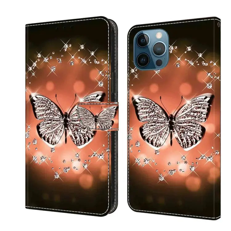 Crystal 3D Shockproof Protective Leather Phone Case For iPhone 12 Pro Max / 13 Pro Max - For iPhone 12 Pro Max / 13 Pro