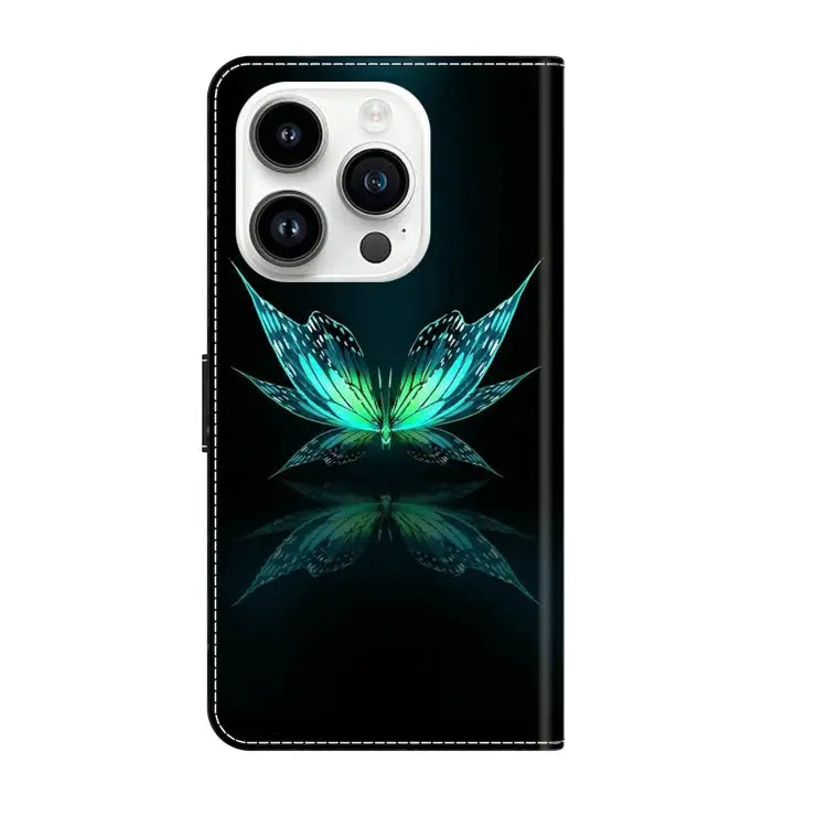 Crystal 3D Shockproof Protective Leather Phone Case For iPhone 15 Pro