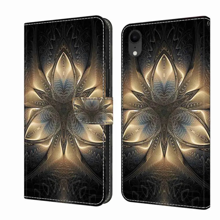Crystal 3D Shockproof Protective Leather Phone Case For iPhone XR - For iPhone XR / Luminous Building