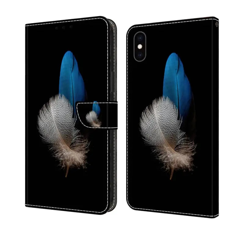 Crystal 3D Shockproof Protective Leather Phone Case For iPhone XS Max - For iPhone XS Max / Two Branches