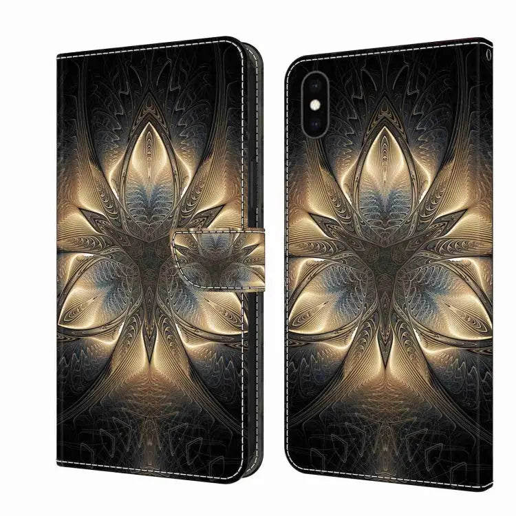 Crystal 3D Shockproof Protective Leather Phone Case For iPhone XS Max - For iPhone XS Max / Luminous Building