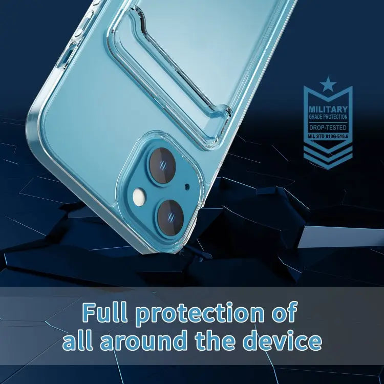 Crystal Card Slot PC + TPU Phone Case For iPhone 14 For iPhone 14 Plus For iPhone 14 Pro For iPhone 14 Pro Max - Apple