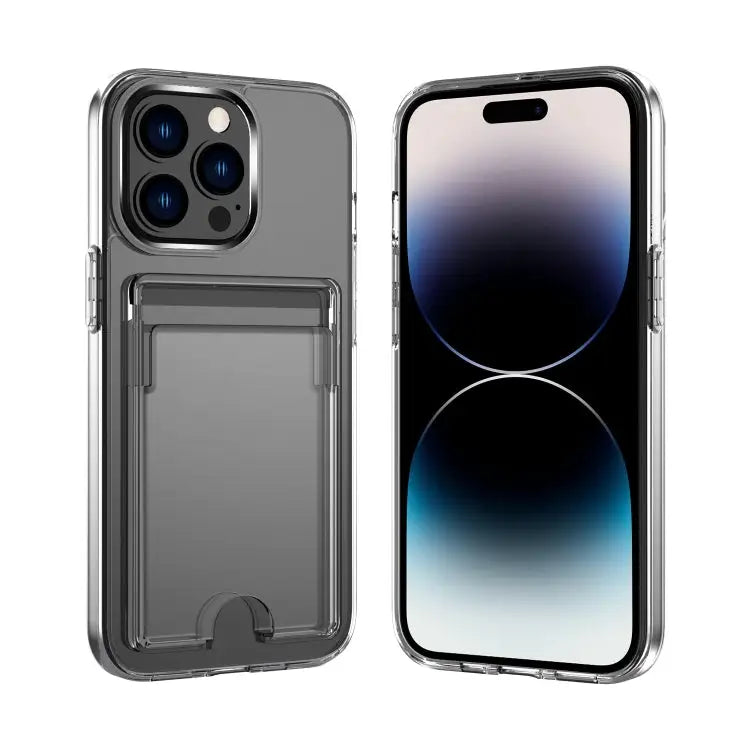 Crystal Card Slot PC + TPU Phone Case For iPhone 14 For iPhone 14 Plus For iPhone 14 Pro For iPhone 14 Pro Max