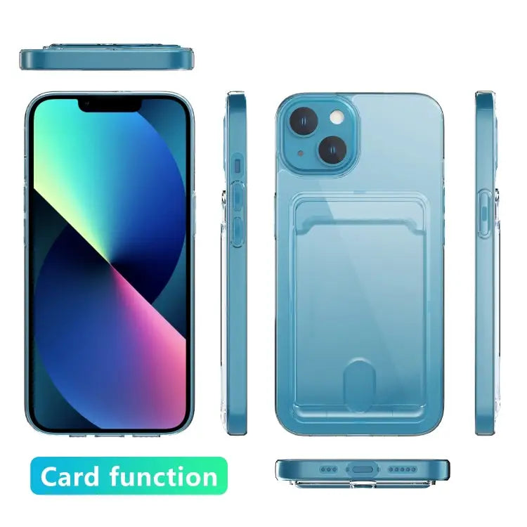 Crystal Card Slot PC + TPU Phone Case For iPhone 14 For iPhone 14 Plus For iPhone 14 Pro For iPhone 14 Pro Max - Apple