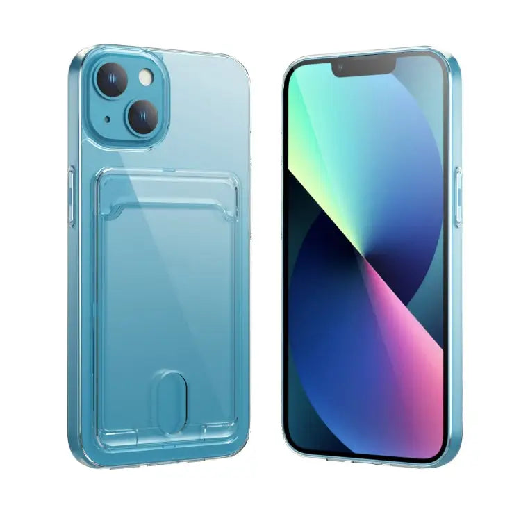 Crystal Card Slot PC + TPU Phone Case For iPhone 14 For iPhone 14 Plus For iPhone 14 Pro For iPhone 14 Pro Max