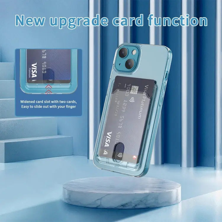 Crystal Card Slot PC + TPU Phone Case For iPhone 14 For iPhone 14 Plus For iPhone 14 Pro For iPhone 14 Pro Max - Apple