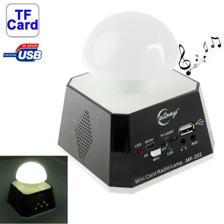 CT-0019 Multi LED Lights Speaker with FM Radio Support TF Card