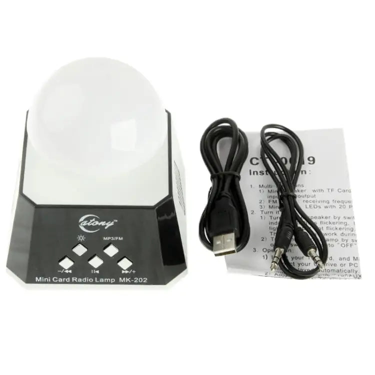 CT-0019 Multi LED Lights Speaker with FM Radio Support TF Card