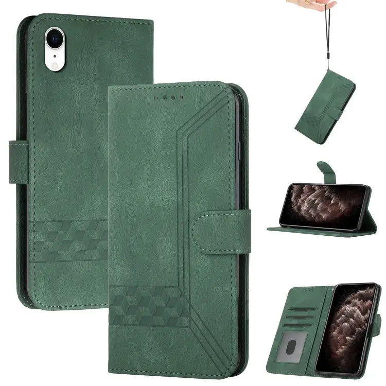 Cubic Skin Feel Flip Leather Phone Case For iPhone 11 Pro For iPhone 11 Pro Max For iPhone X / XS For iPhone XR