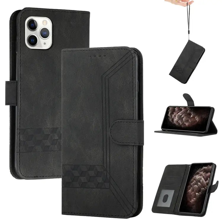 Cubic Skin Feel Flip Leather Phone Case For iPhone 11 Pro For iPhone 11 Pro Max For iPhone X / XS For iPhone XR