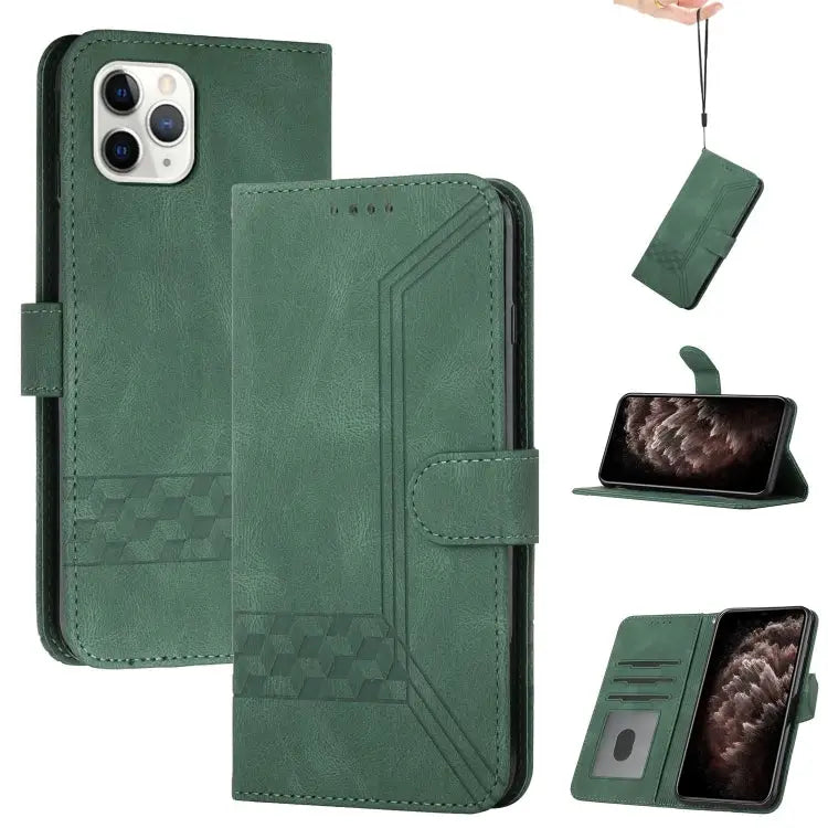 Cubic Skin Feel Flip Leather Phone Case For iPhone 11 Pro For iPhone 11 Pro Max For iPhone X / XS For iPhone XR